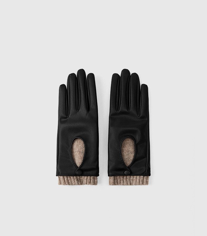 Short combined gloves
